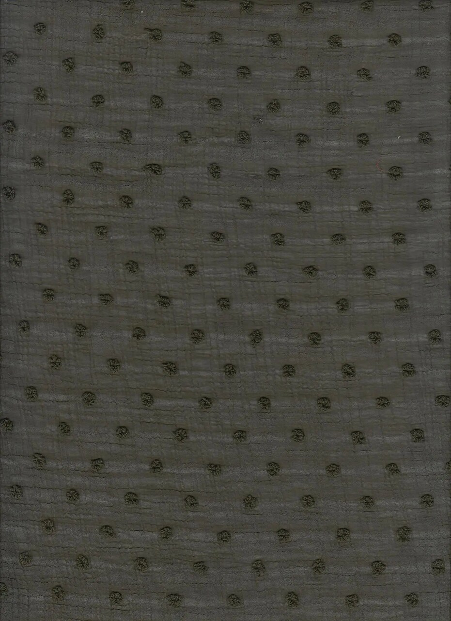 Waffle Swiss Dot Sheer Chiffon Fabric 1 Yard Woven Drapery Material, 59/60" Width